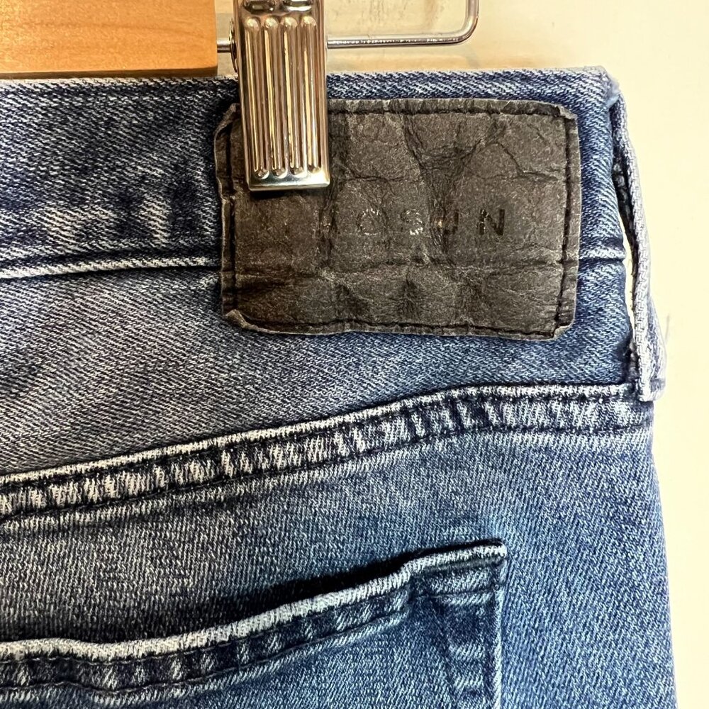 Pacsun Skinny Jeans Size 28 Blue Floral Outseam Raw Hem Womens Denim - Picture 12 of 12